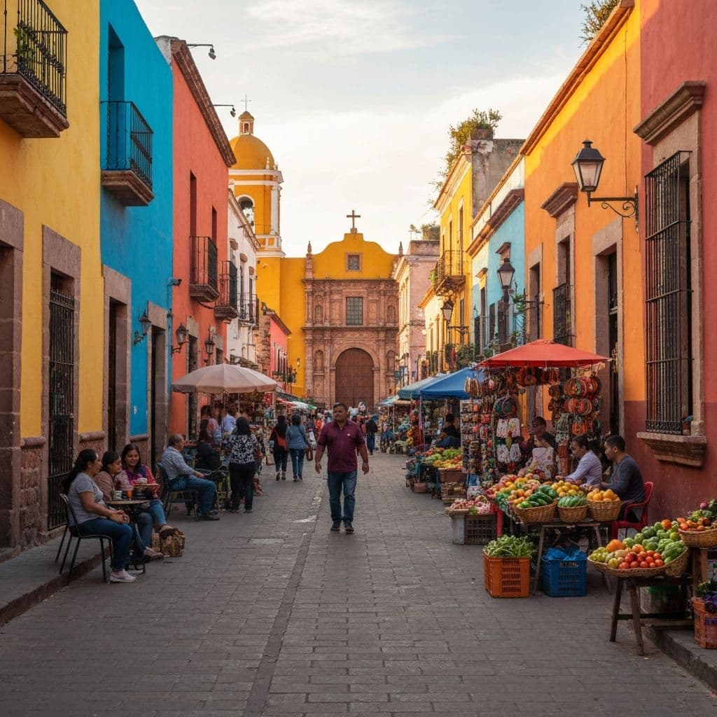 Calles coloridas de Oaxaca, México